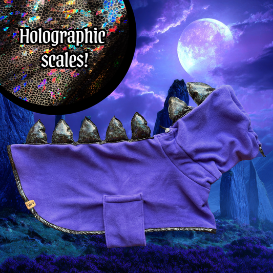 Moonlight Dragon - Fleece Dog Coat