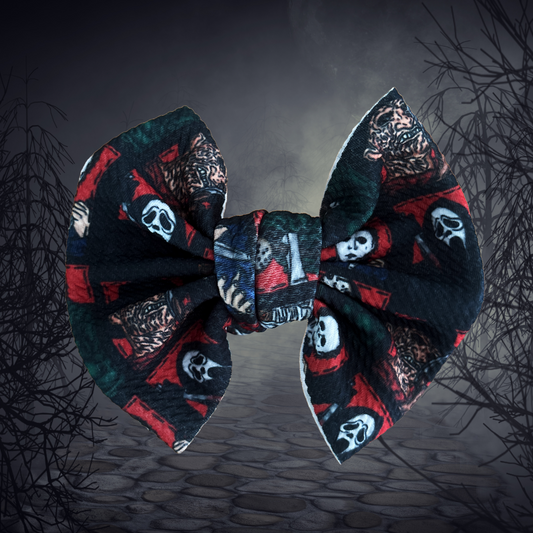 Horror Friends - 5” Knotty Dog Head Bows