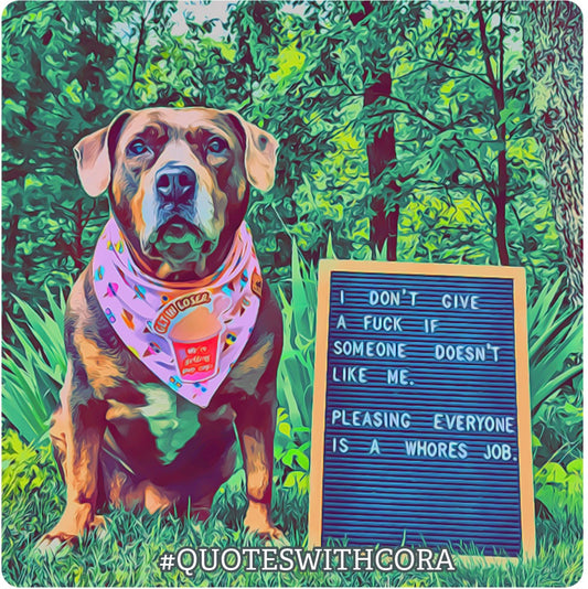 I don’t give a fuck - #quoteswithcora 3" Sticker