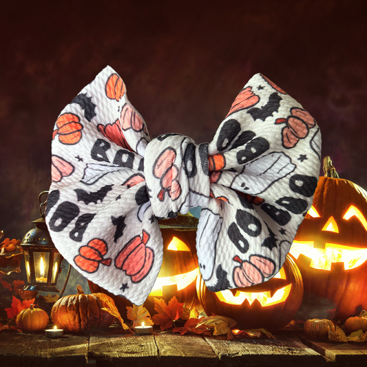 Hello Halloween - 5” Knotty Dog Head Bows