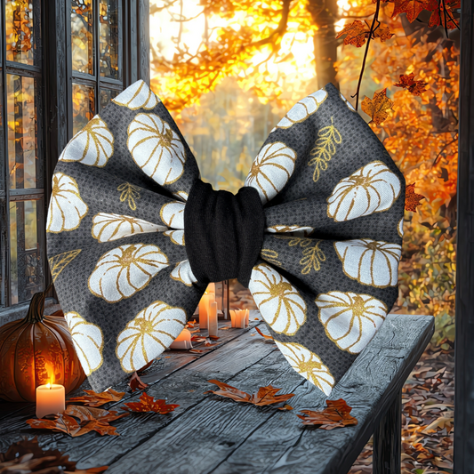 Golden Pumpkin - Chunky Bow Tie