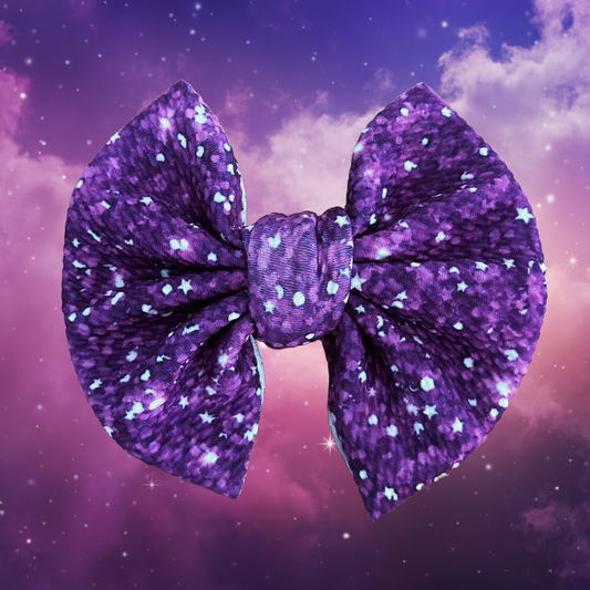 Purple Galaxy - 5” Knotty Dog Head Bows