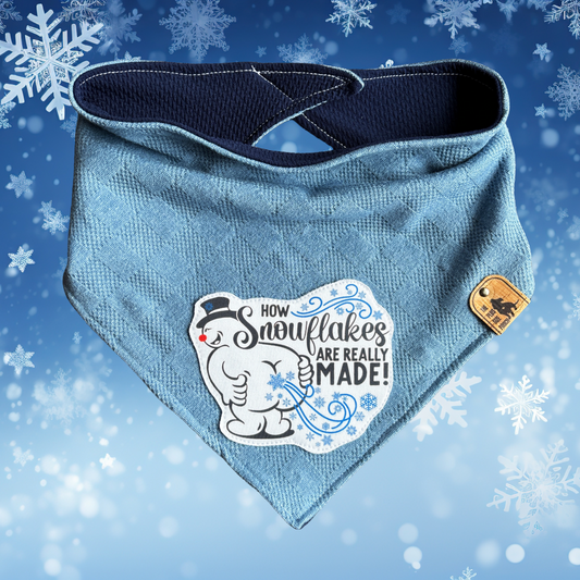 How snowflakes are really made - Reversible Dog Bandana