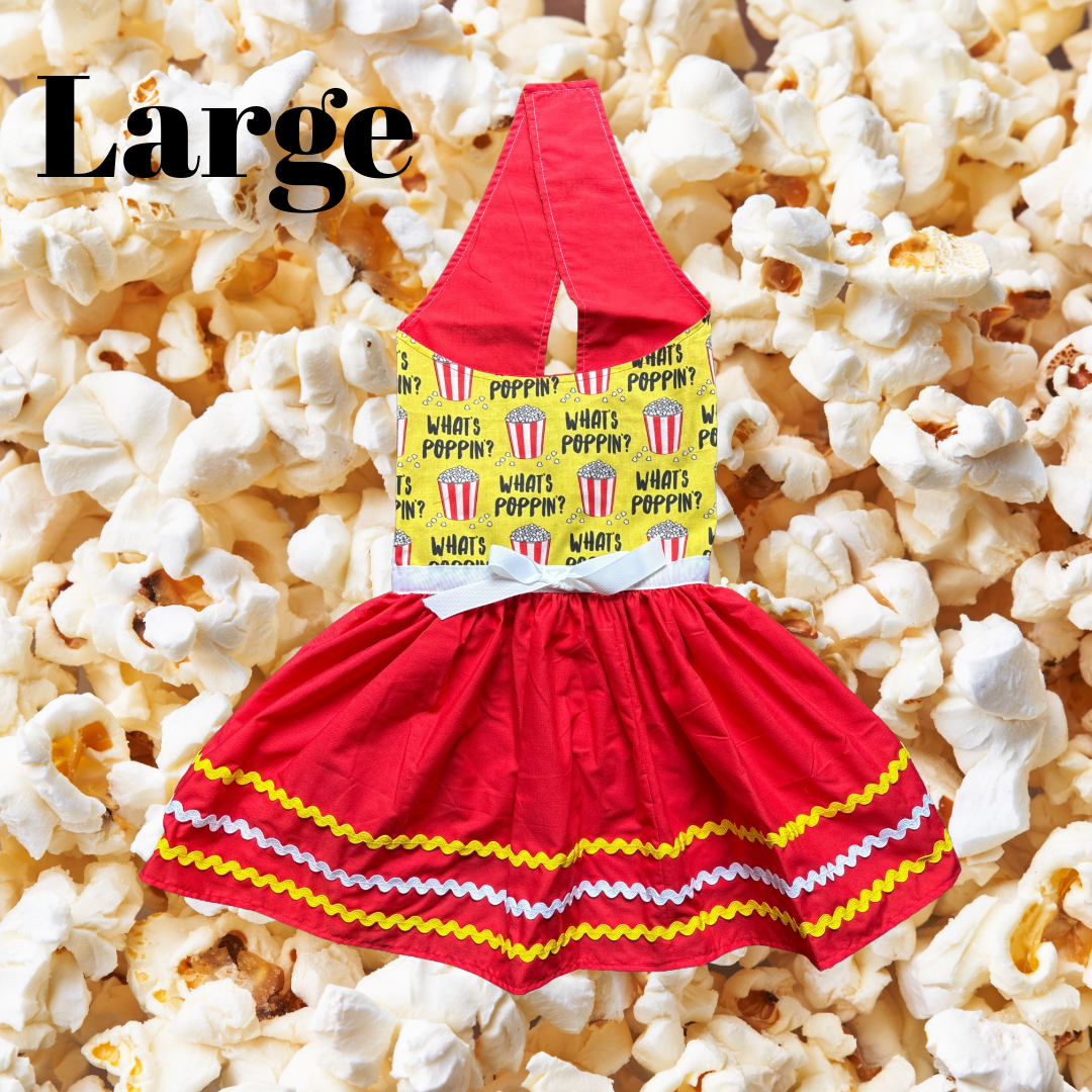 Whats Poppin’ - Dog Dress - LARGE