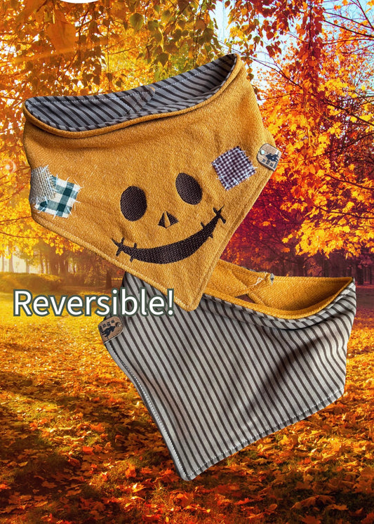 Patch the Pumpkin - Embroidered - Reversible Dog Bandana