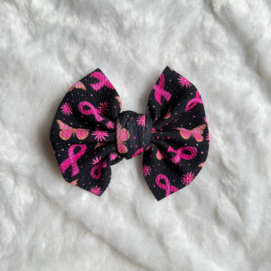 Breast Cancer Awareness - 5β Knotty Dog Head Bows