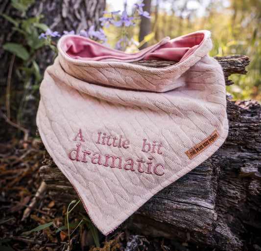 A little bit dramatic - Rose - Embroidered Bandana