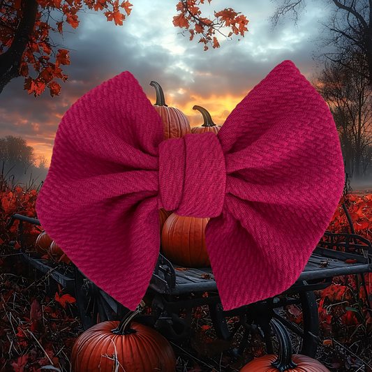 Crimson - 5” Knotty Dog Head Bows