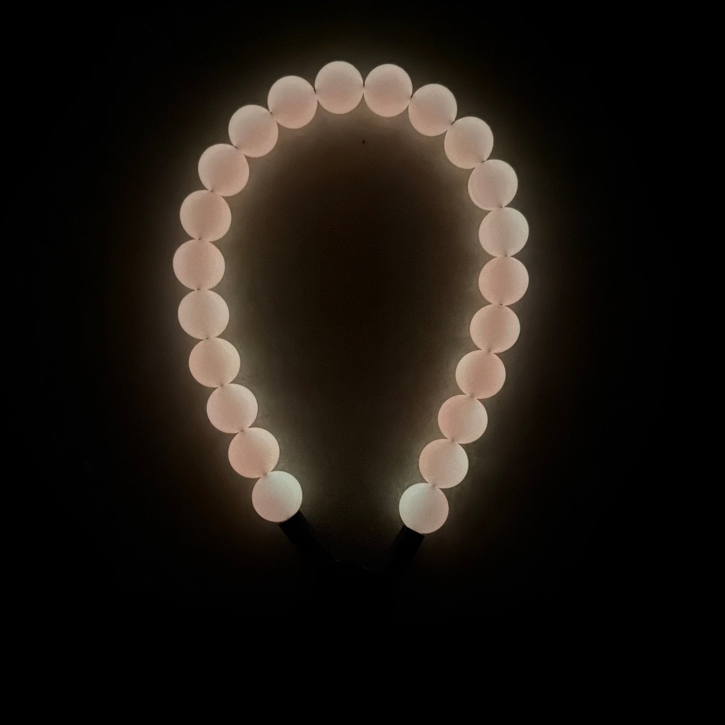 19” Orange Glow in the Dark Beaded Collar - Dizzy Lizzy Designs