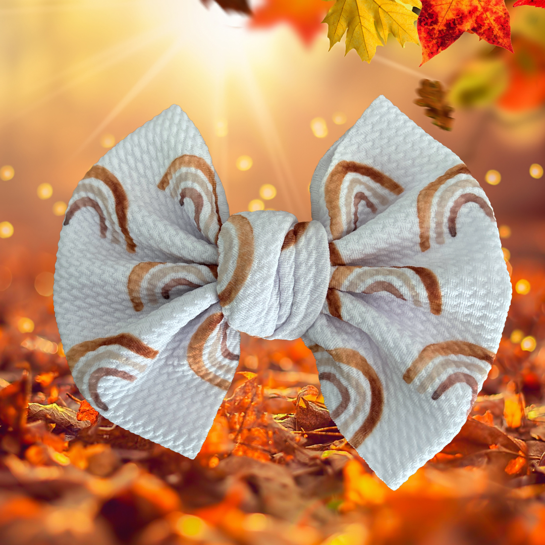 Fall Rainbow - 5” Knotty Dog Head Bows