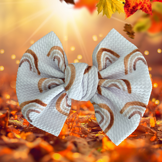 Fall Rainbow - 5” Knotty Dog Head Bows