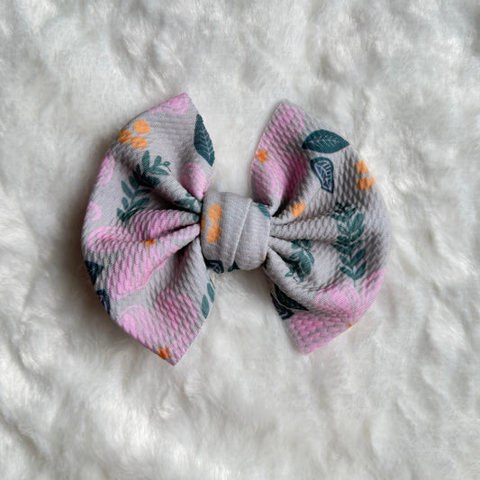 Subtle Floral - 5β Knotty Dog Head Bows