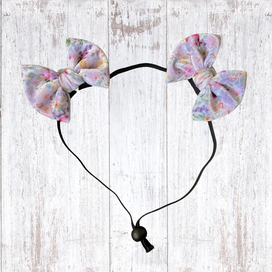 Watercolor Blooms - Velvet Double Bow