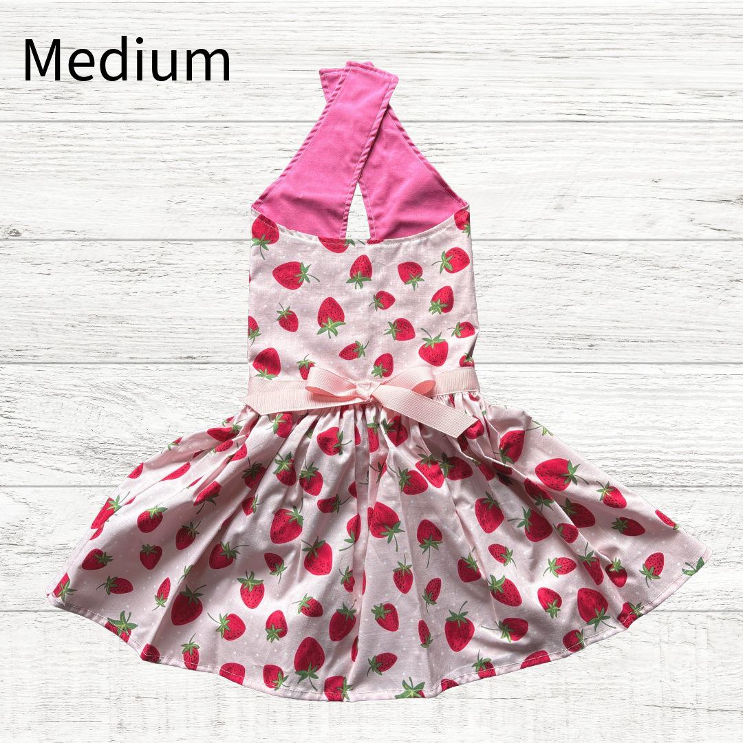 Strawberry Field - Dog Dress - MEDIUM