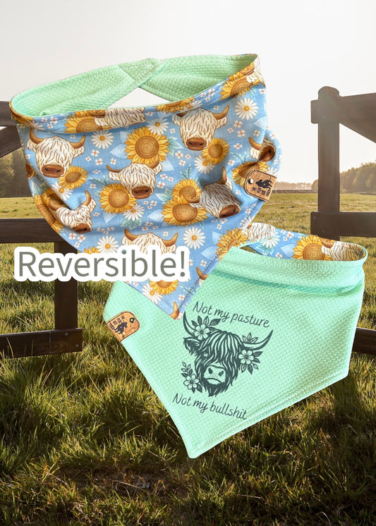Not my pasture not my bullshit - Reversible Dog Bandana