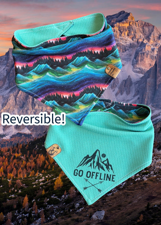 Go offline - Canine Compass Co - Reversible Dog Bandana