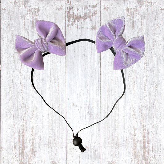 Lilac - Velvet Double Bow