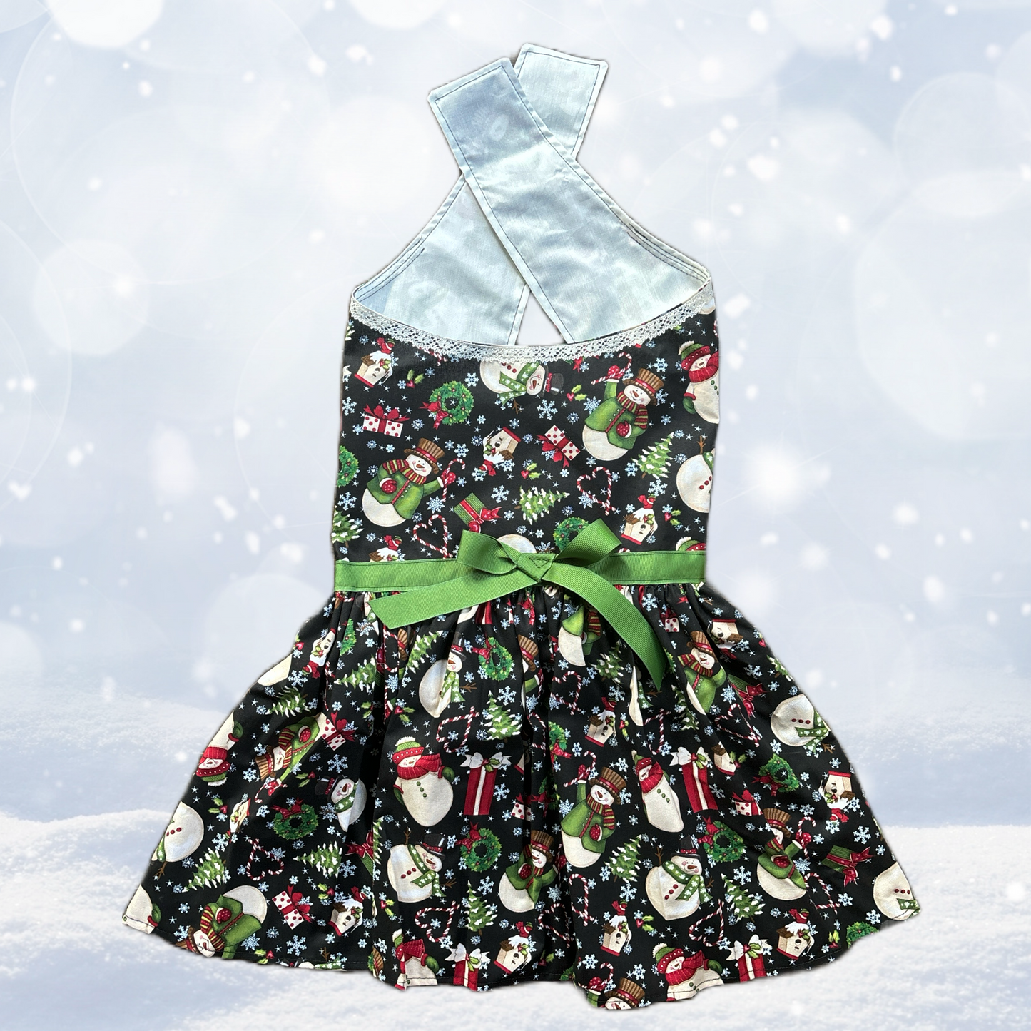 Snowman -  Dog Dress - LARGE or XL