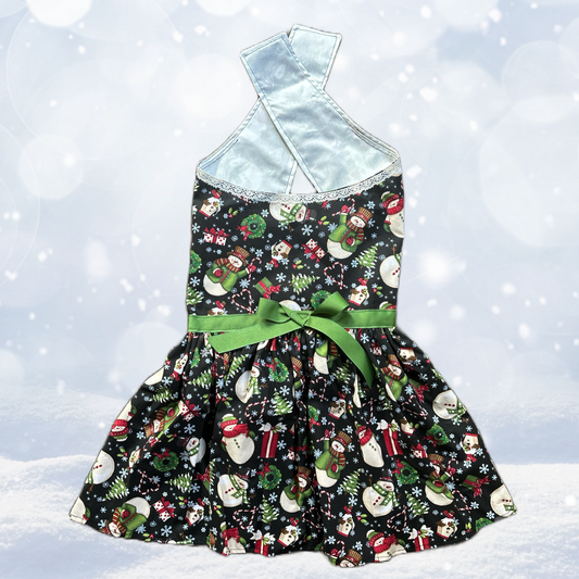 Snowman -  Dog Dress - LARGE or XL