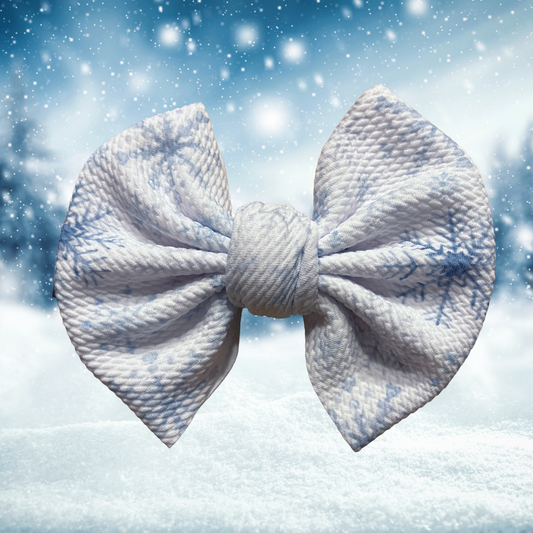 Let it snow - 5” Knotty Dog Head Bows