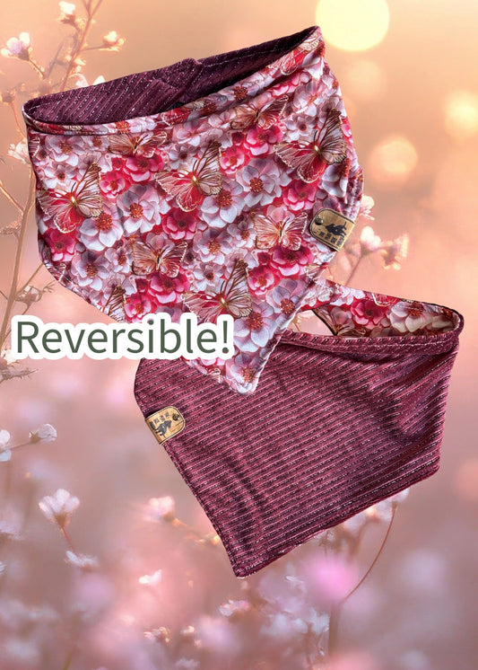 Golden Hour Butterflies - Reversible Dog Bandana