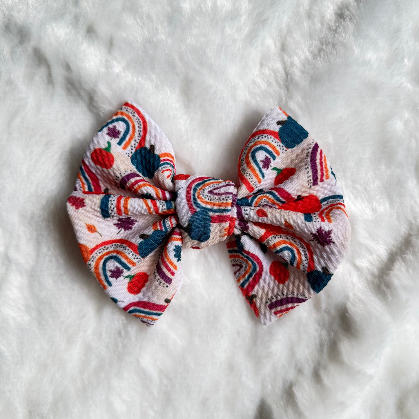 Autumn Rainbow - 5” Knotty Dog Head Bows