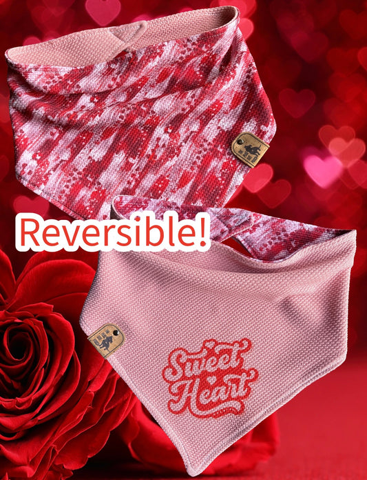 Sweetheart - Reversible Dog Bandana - 20-21" ONLY