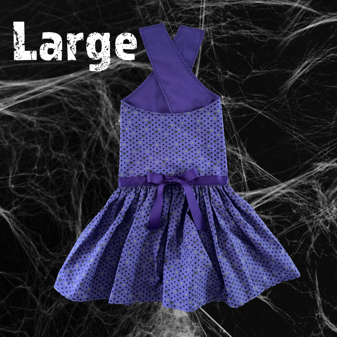 Black Cat Luck - Dog Dress - LARGE