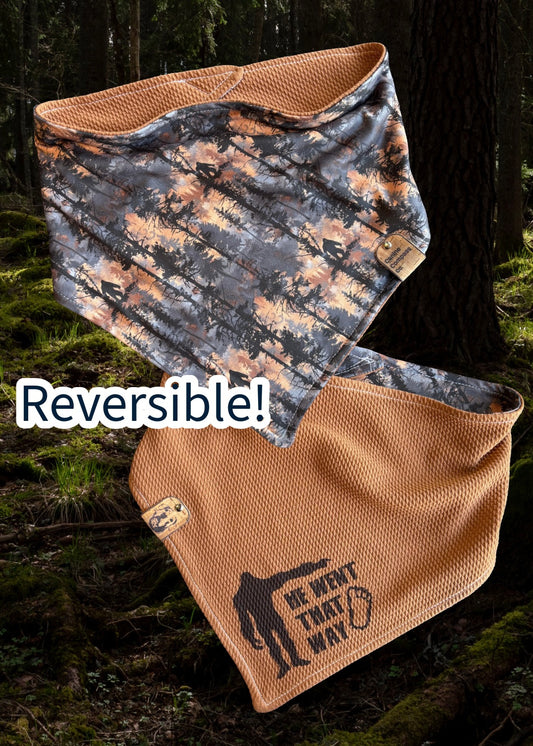 He went that way - Canine Compass Co - Reversible Dog Bandana