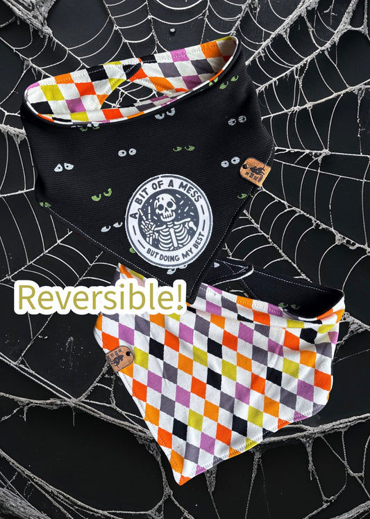 Kind of a mess but doing my best - Reversible Dog Bandana