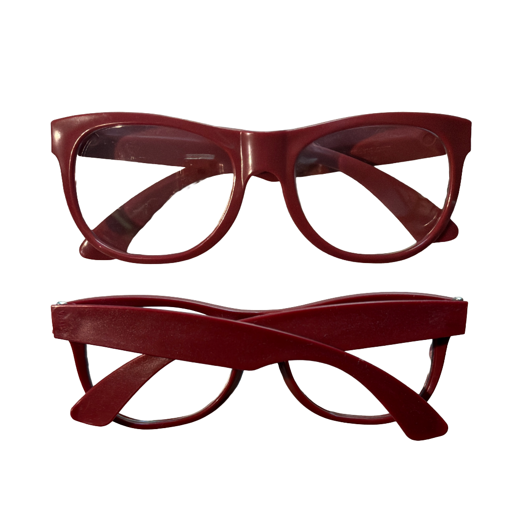Clay Red Glasses - Clear