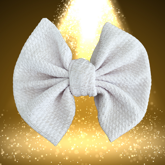 Golden Glitter - 5” Knotty Dog Head Bows