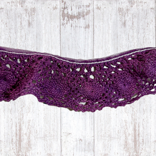 1.5” Plum Purple Cluny Lace