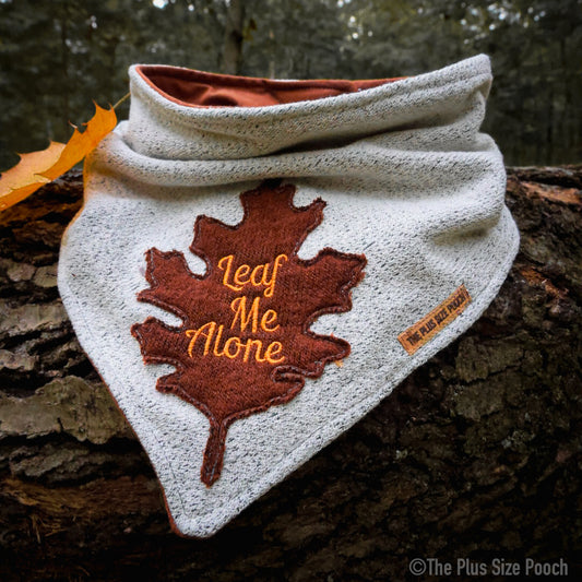 Leaf me alone - Embroidered Autumn Bandana