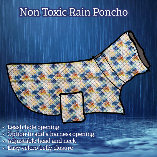Acid Wash Scales - Non Toxic Rain Dog Poncho
