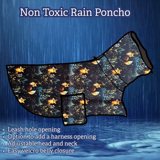Foxes in the forest - Non Toxic Rain Dog Poncho