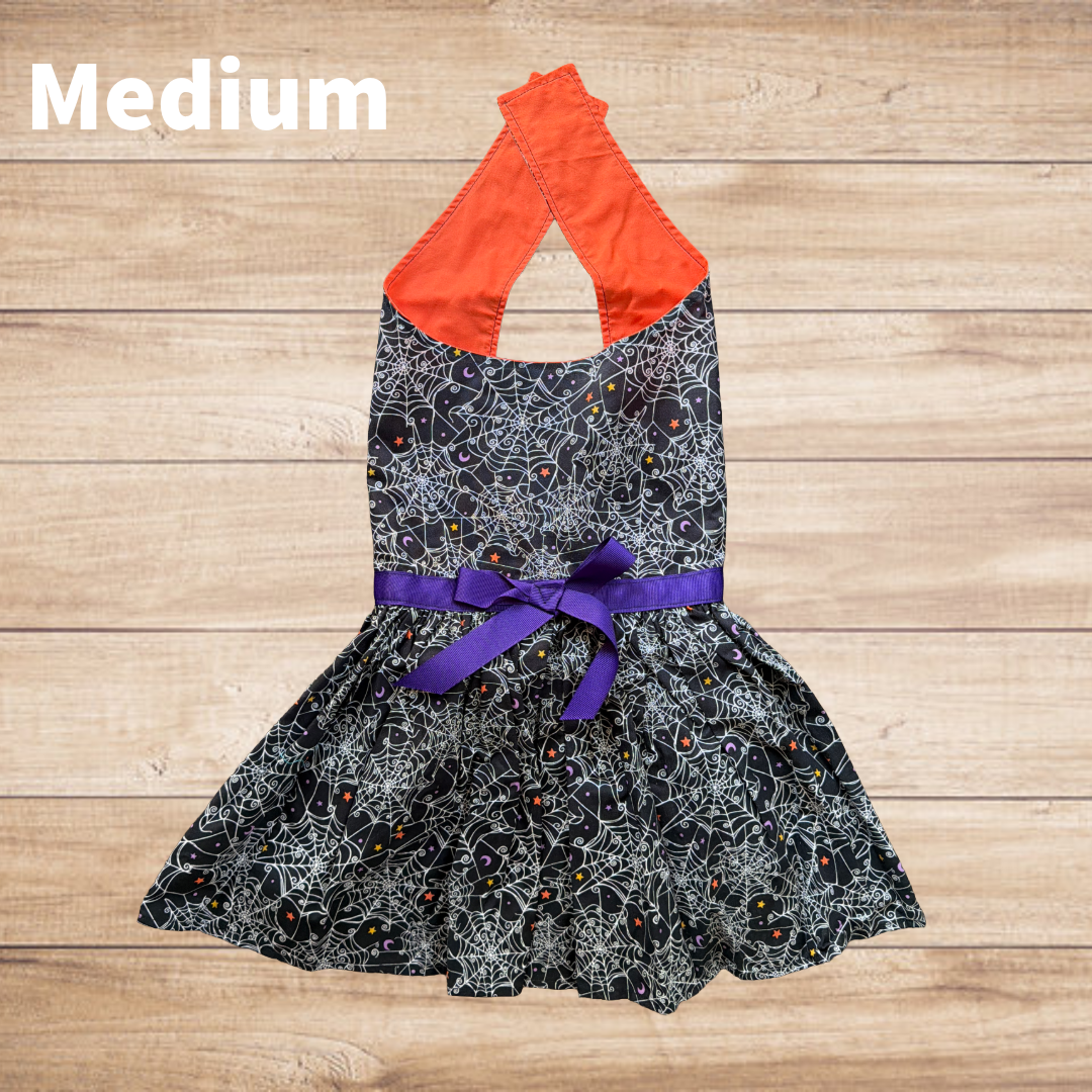 Spiderwebs - Dog Dress - MEDIUM