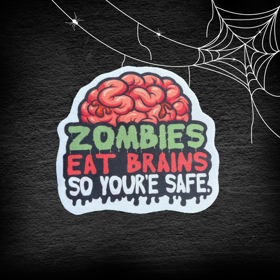 Zombies eat brains - Neoprene Patch