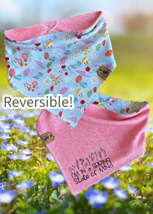 I'm in a spring state of mind - Reversible Dog Bandana