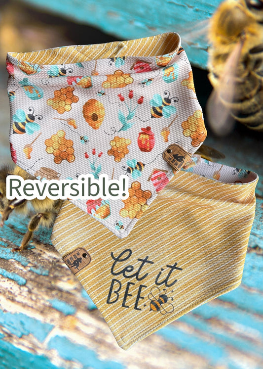 Let it bee - Reversible Dog Bandana