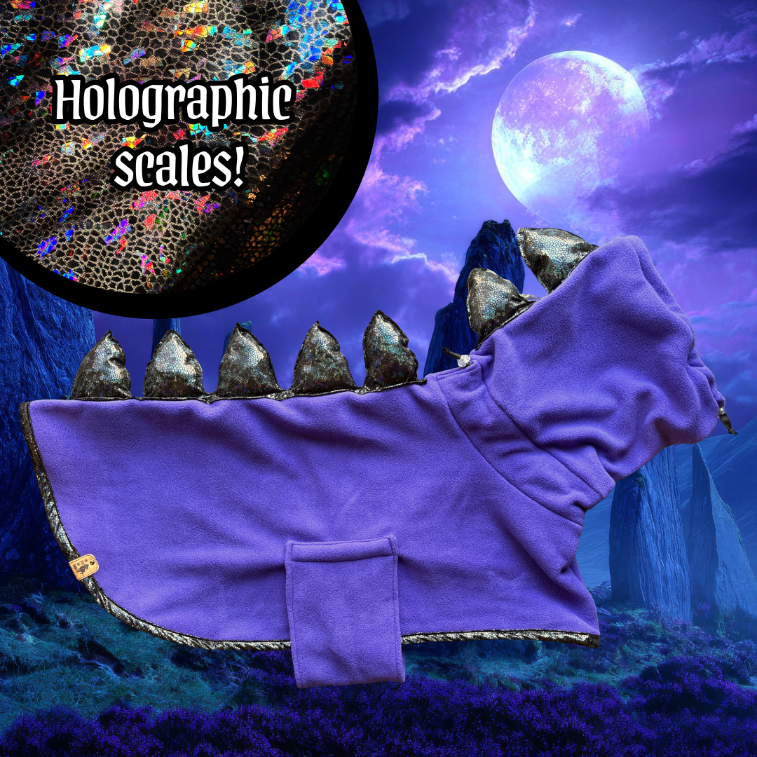 Moonlight Dragon - Fleece Dog Coat