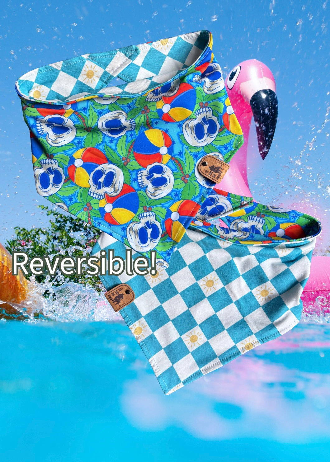 Pool Party- Reversible Dog Bandana