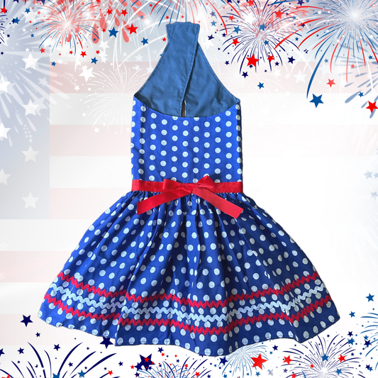 Patriot Polka Dots -  Dog Dress