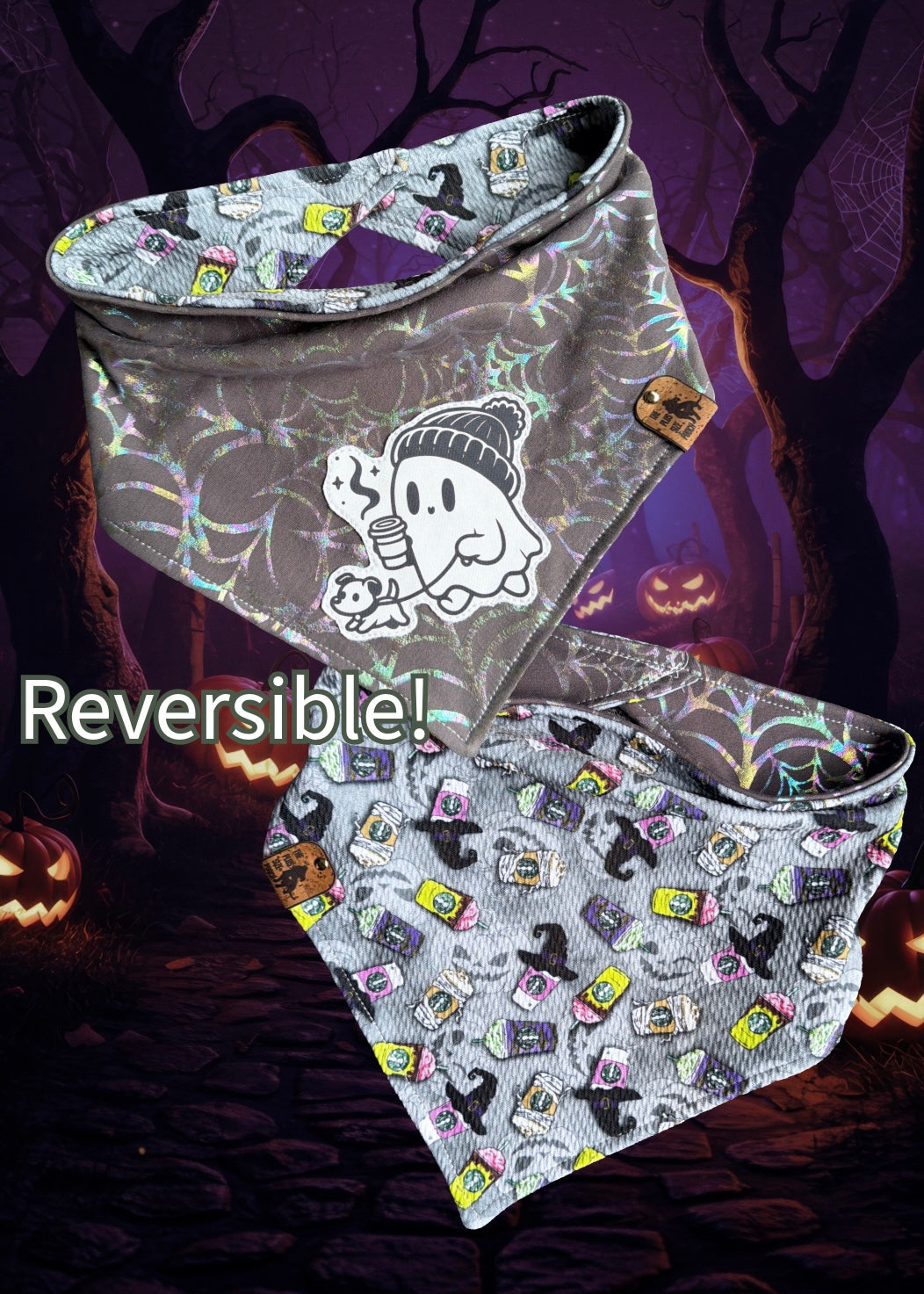 Coffee and walkies - Reversible Bandana