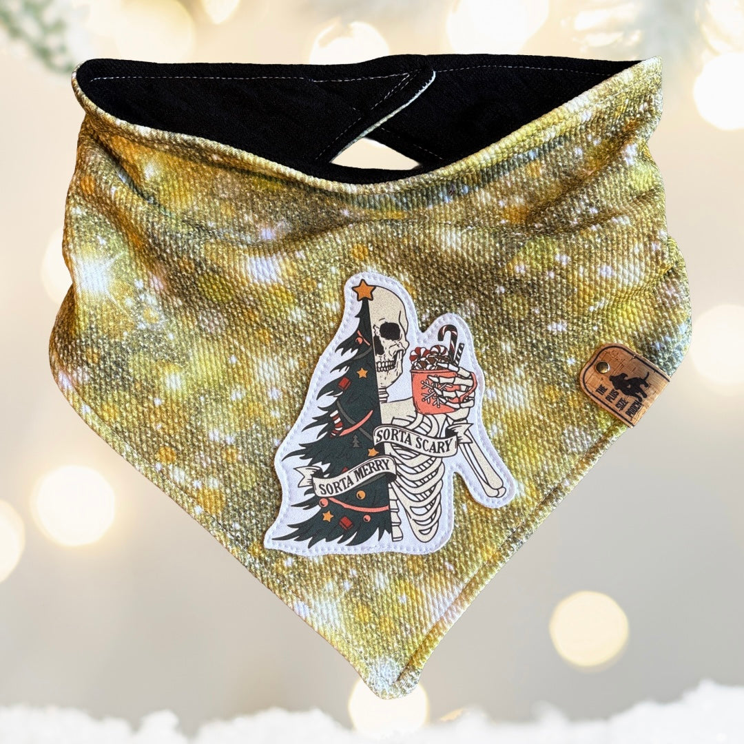 Sorta Merry Sorta Scary - Christmas Collection - Reversible Dog Bandana