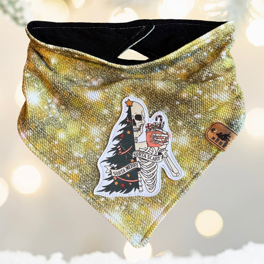 Sorta Merry Sorta Scary - Christmas Collection - Reversible Dog Bandana