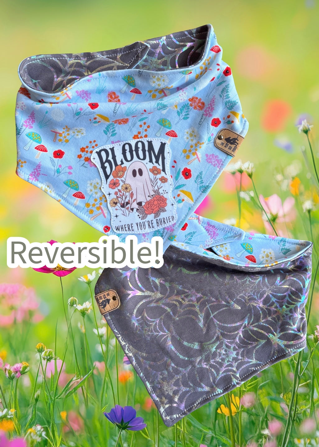 Bloom where you’re buried - Reversible Dog Bandana