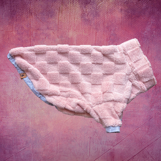 Checkered Floof - Pink - Longsleeve Fleece