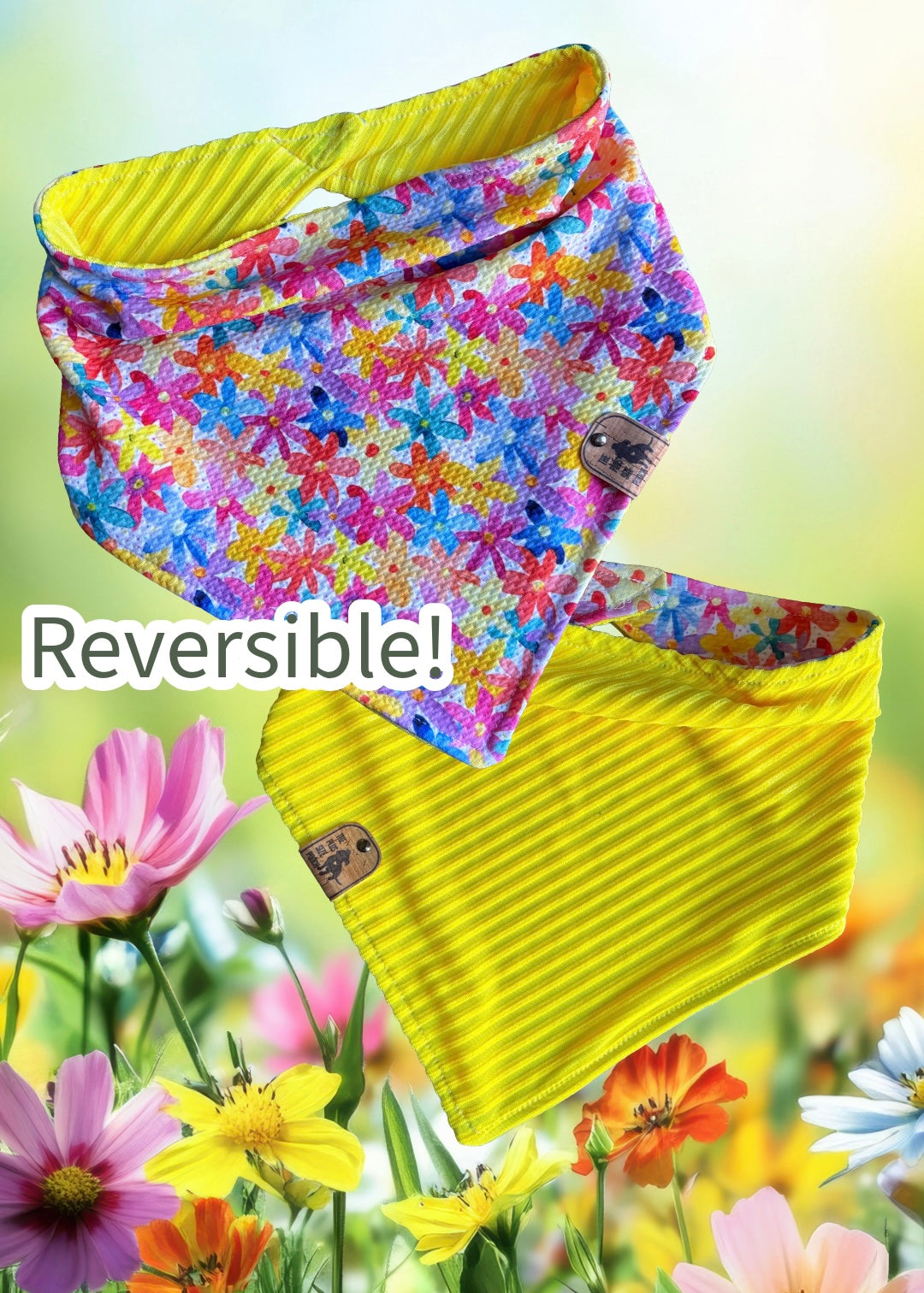 Sunny blooms - Reversible Dog Bandana