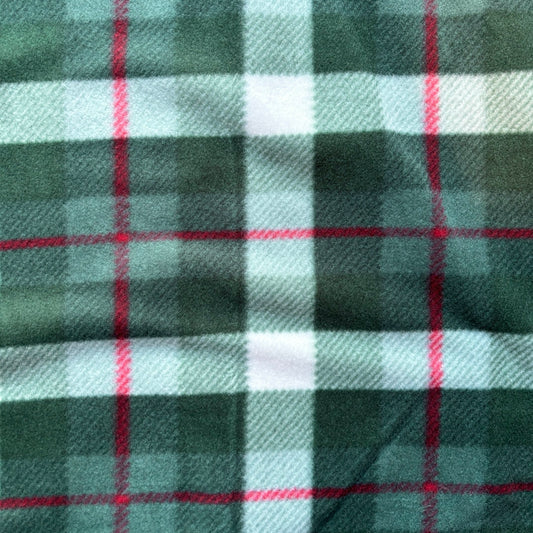 Pick your Shirt Print - Anti Pill Fleece - Green Christmas Plaid